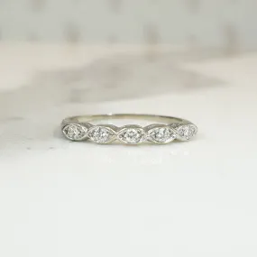 Lovely Vintage White Gold Diamond Band