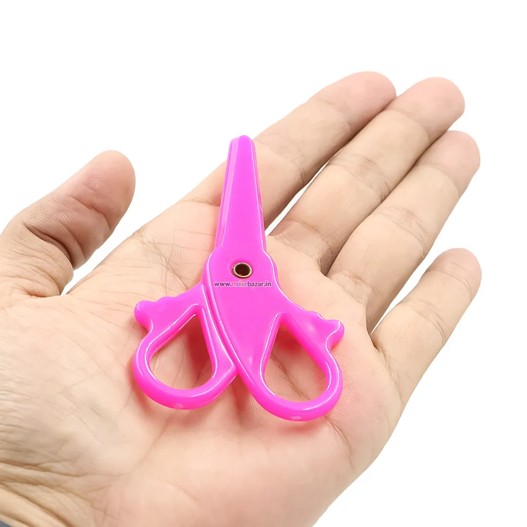 3.5in/90mm Mini DIY Plastic Safety Scissor for School Kids