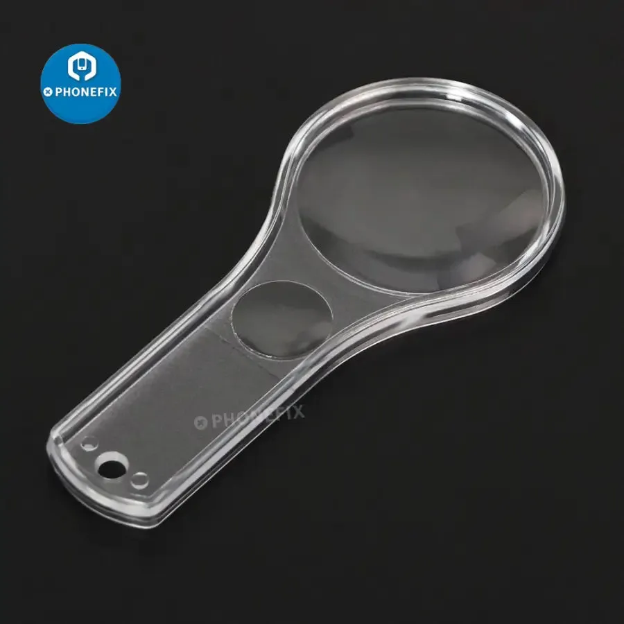 5-10X Mini Multi-function Transparent Plastic PMMA (Acrylic) Magnifier 10Pcs