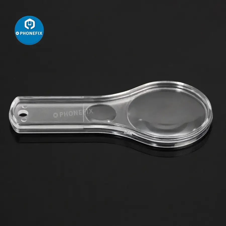 5-10X Mini Multi-function Transparent Plastic PMMA (Acrylic) Magnifier 10Pcs