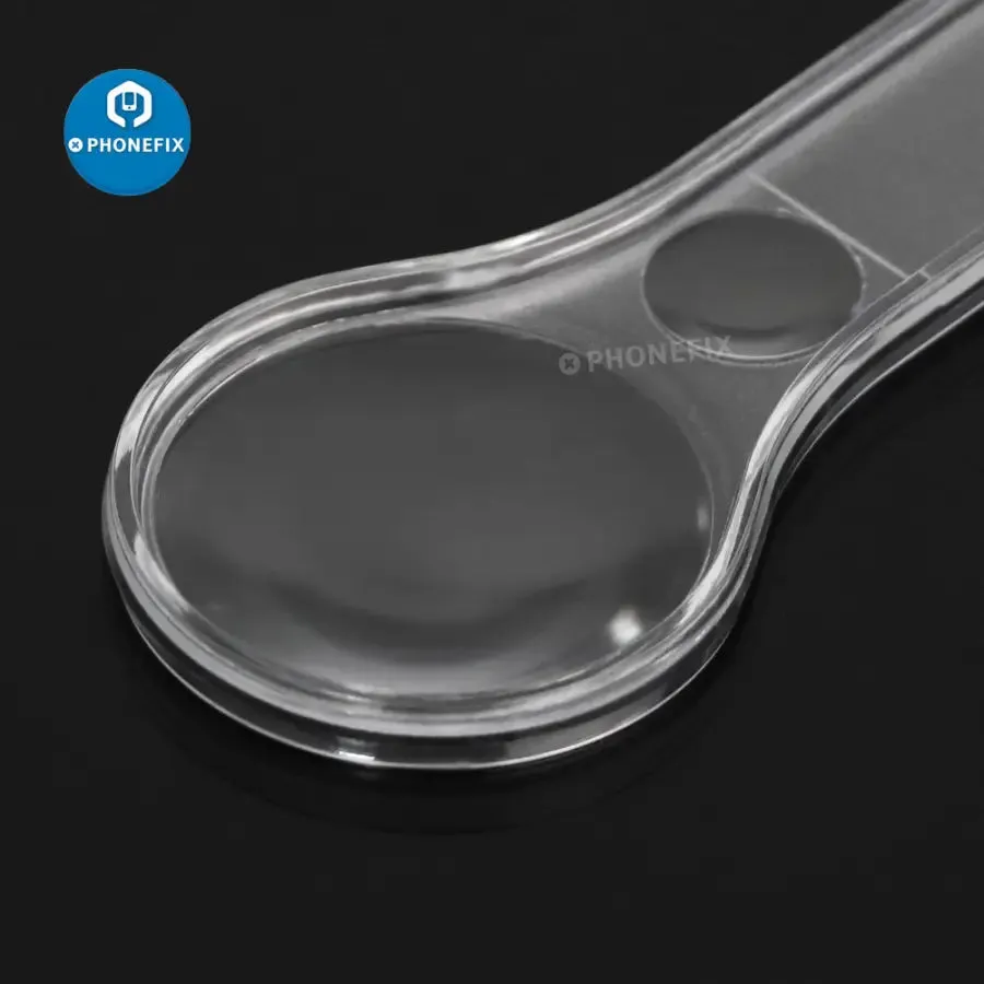 5-10X Mini Multi-function Transparent Plastic PMMA (Acrylic) Magnifier 10Pcs