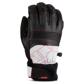 509  Free Range Snowmobile Gloves Insulated Waterproof Shear-Lock Racing Red