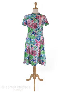 60s Floral Shift Dress - med