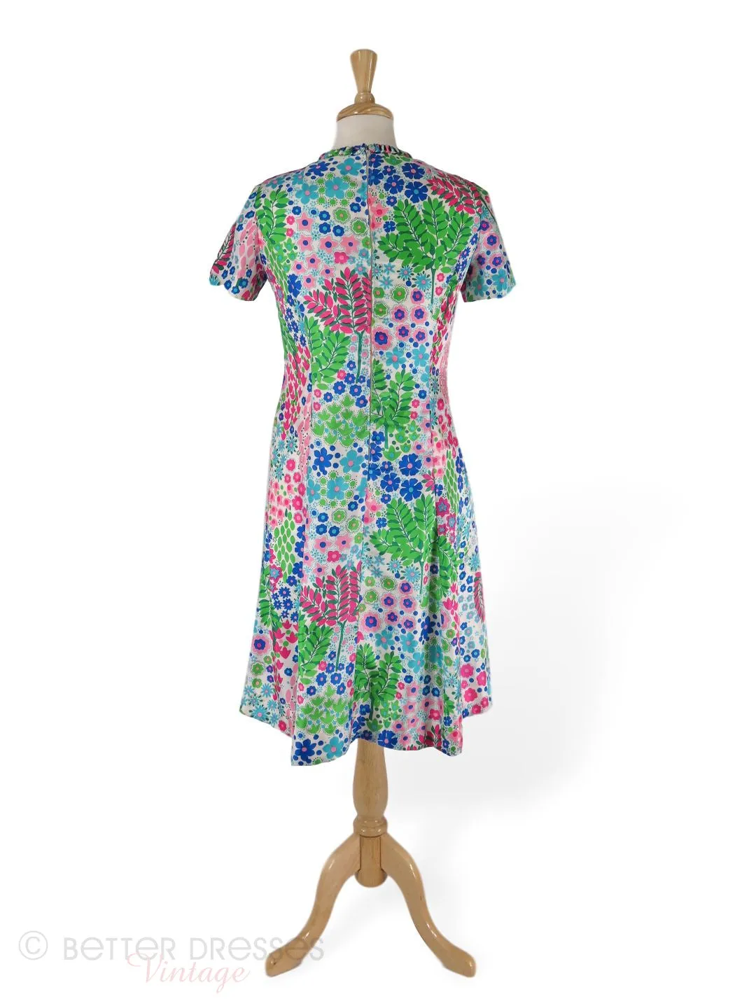 60s Floral Shift Dress - med