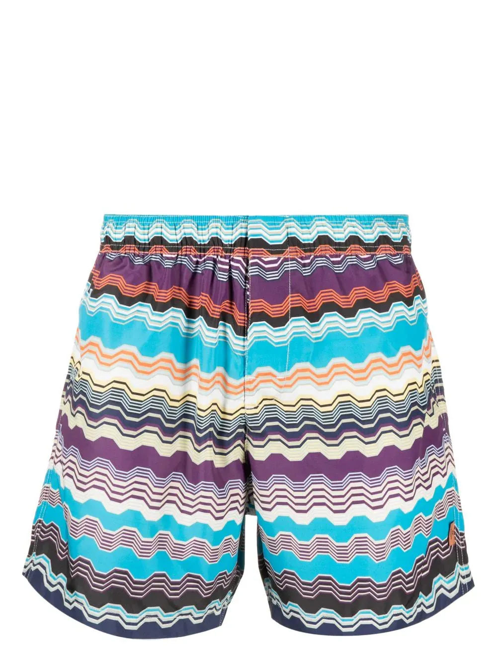 Abstract-Pattern Swim Shorts