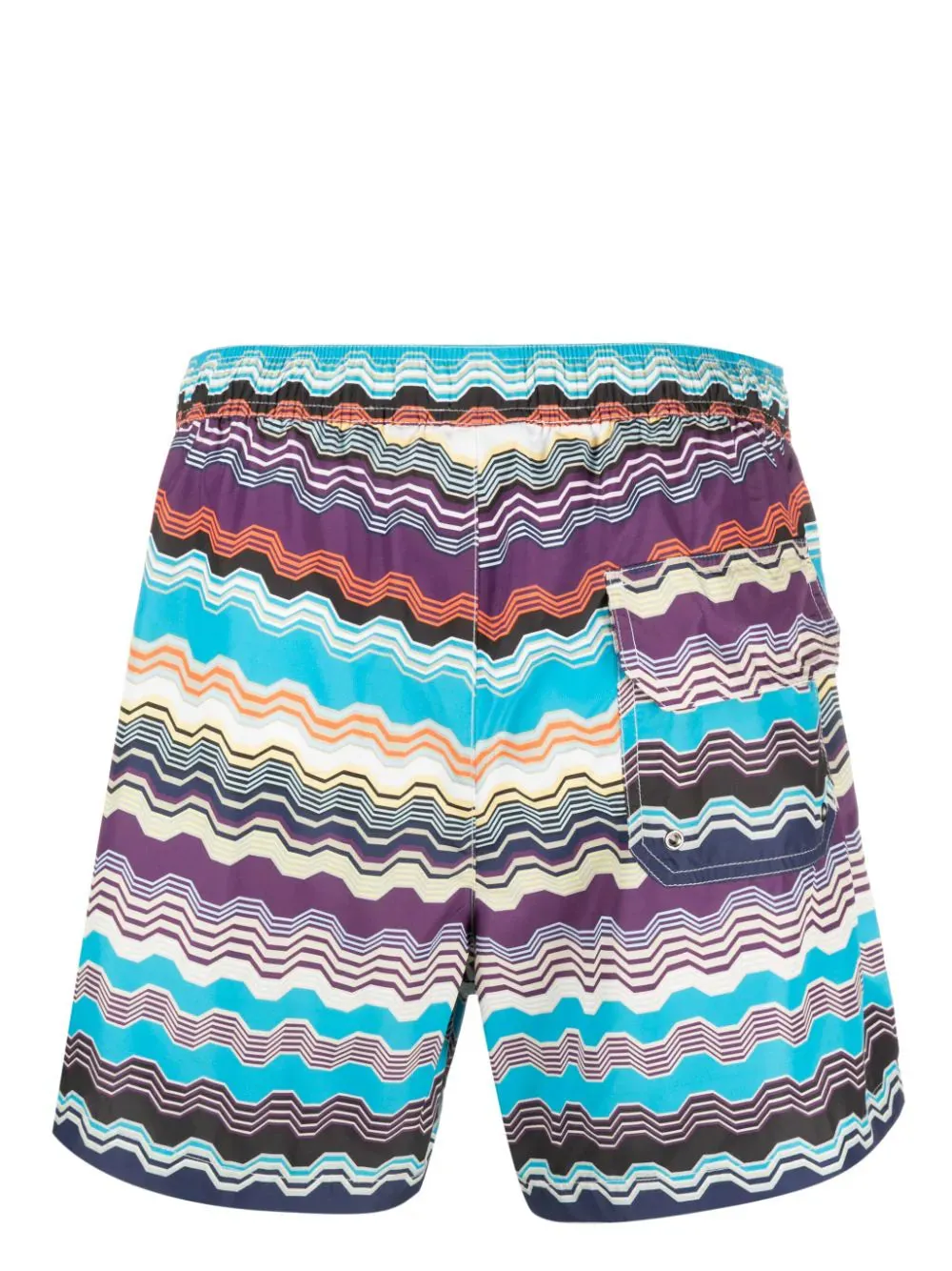 Abstract-Pattern Swim Shorts