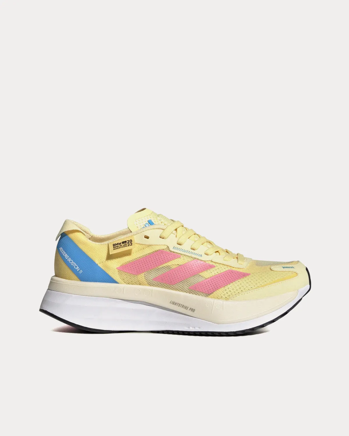 Adizero Boston 11 Berlin Almost Yellow / Bliss Pink / Core Black Running Shoes