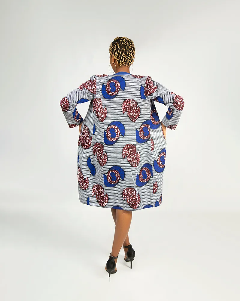 AFRICAN Print OBALA LONG SLEEVE OVERCOAT