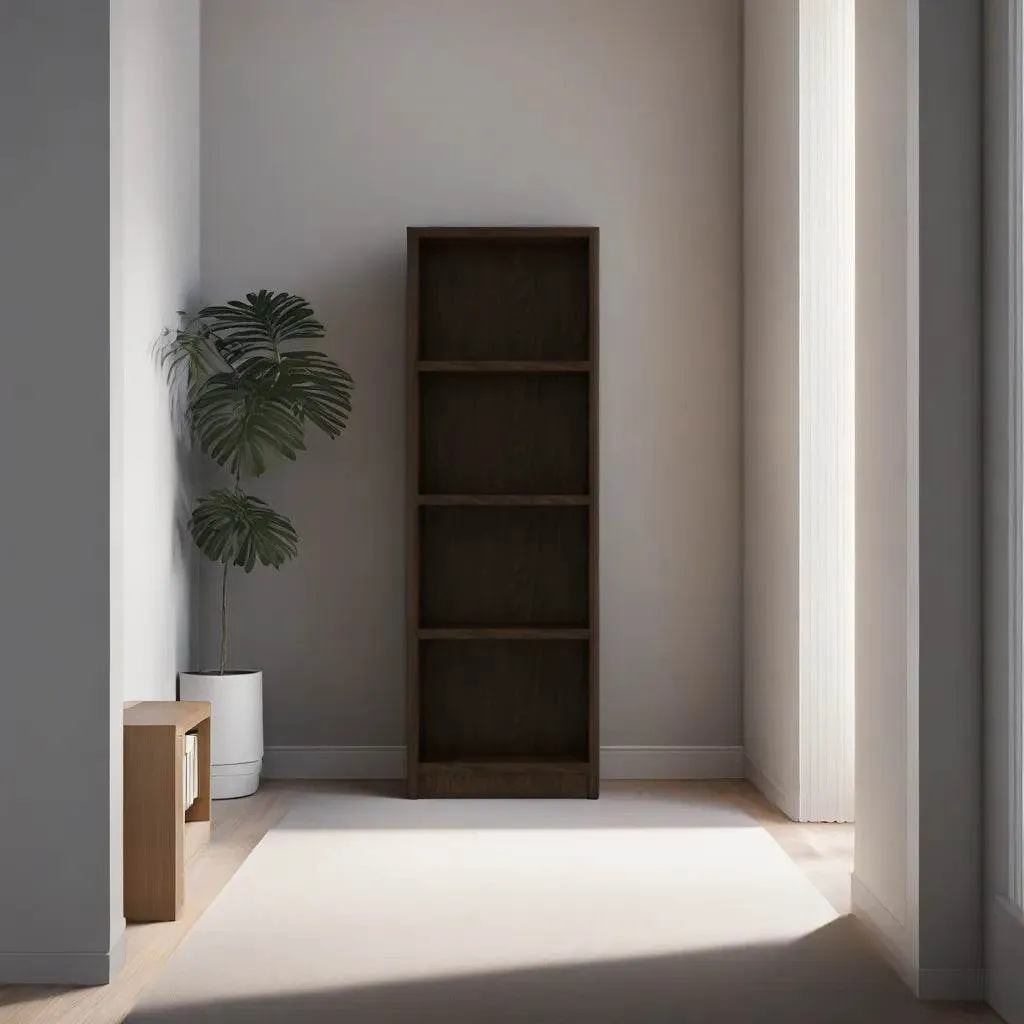 Arvis Walnut Open Bookshelf