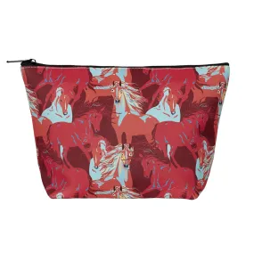 AWST Int'l Colorful Horses Cosmetic Pouch