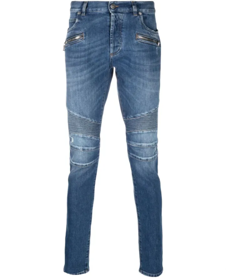 Balmain slim-fit ribbed jeans