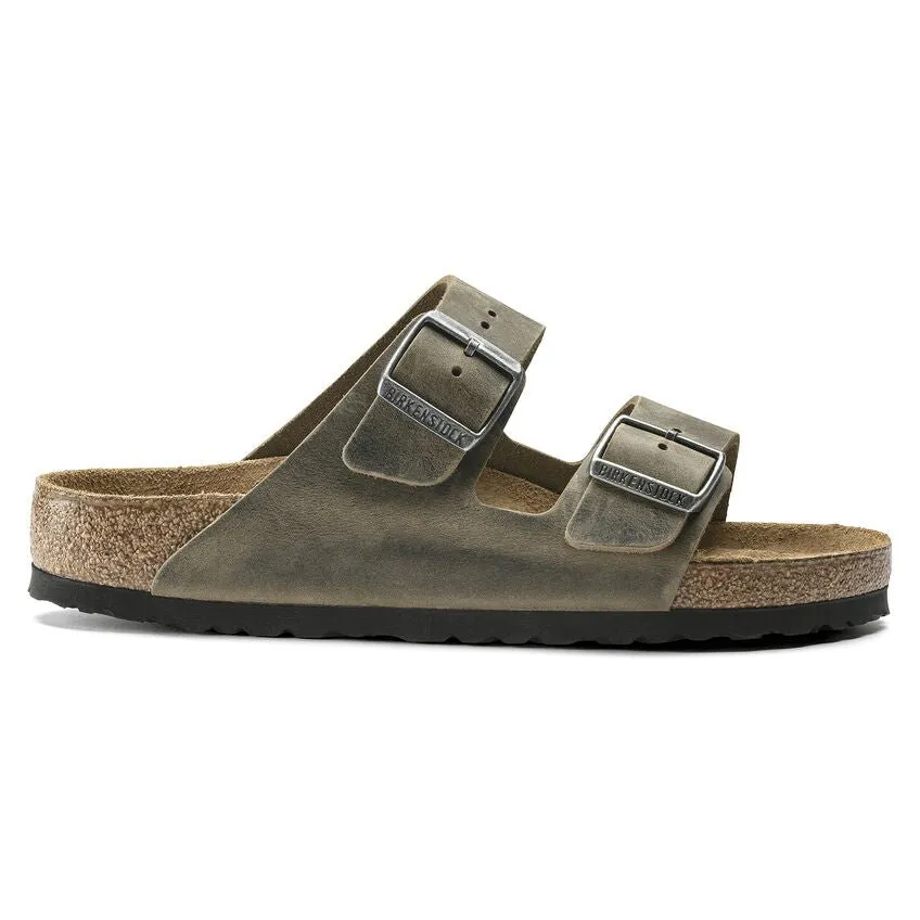 Birkenstock Arizona Soft Footbed Oiled Leather Faded Khaki - Unisex