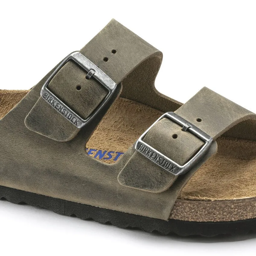 Birkenstock Arizona Soft Footbed Oiled Leather Faded Khaki - Unisex