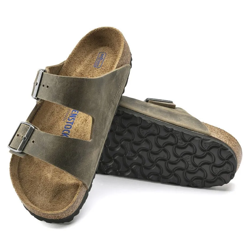 Birkenstock Arizona Soft Footbed Oiled Leather Faded Khaki - Unisex