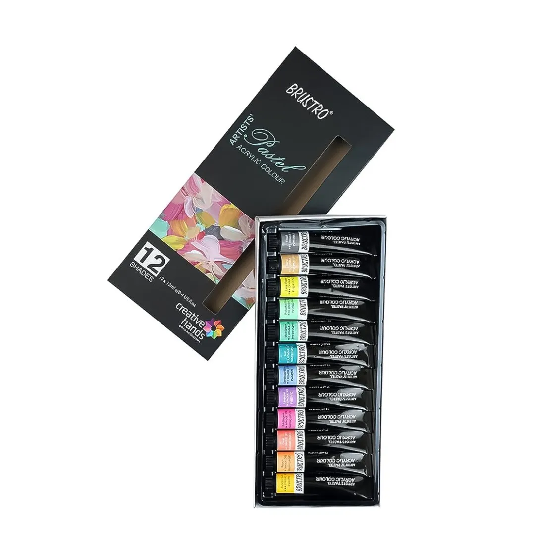 Brustro Artists Pastel Acrylic Colour-Set of 12