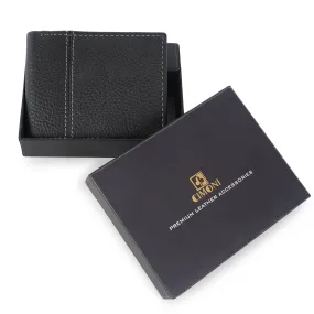 CIMONI Genuine Gents leather wallets / men's leather purses Black on Sale