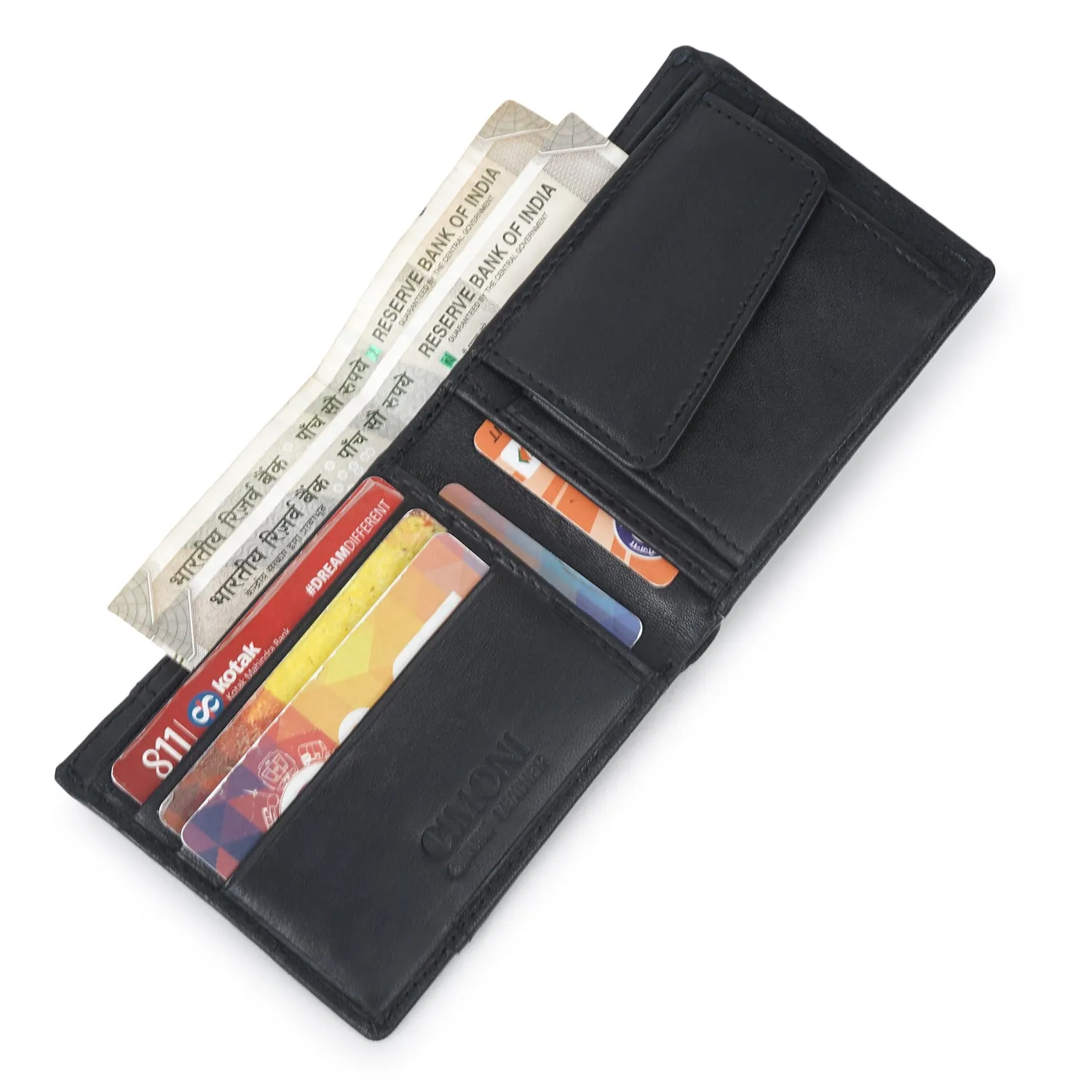 CIMONI Genuine Leather Casual Ultra Slim Multiple Credit Cards Slot Wallet for Men