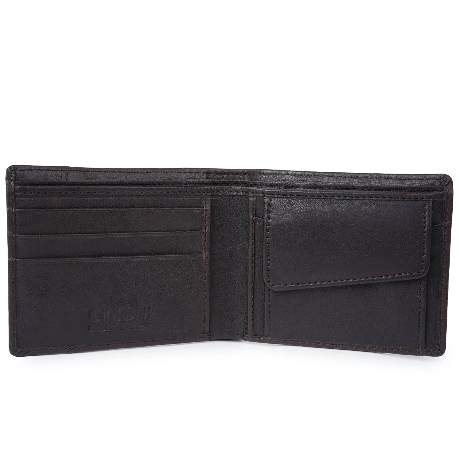 CIMONI Genuine Leather Casual Ultra Slim Multiple Credit Cards Slot Wallet for Men