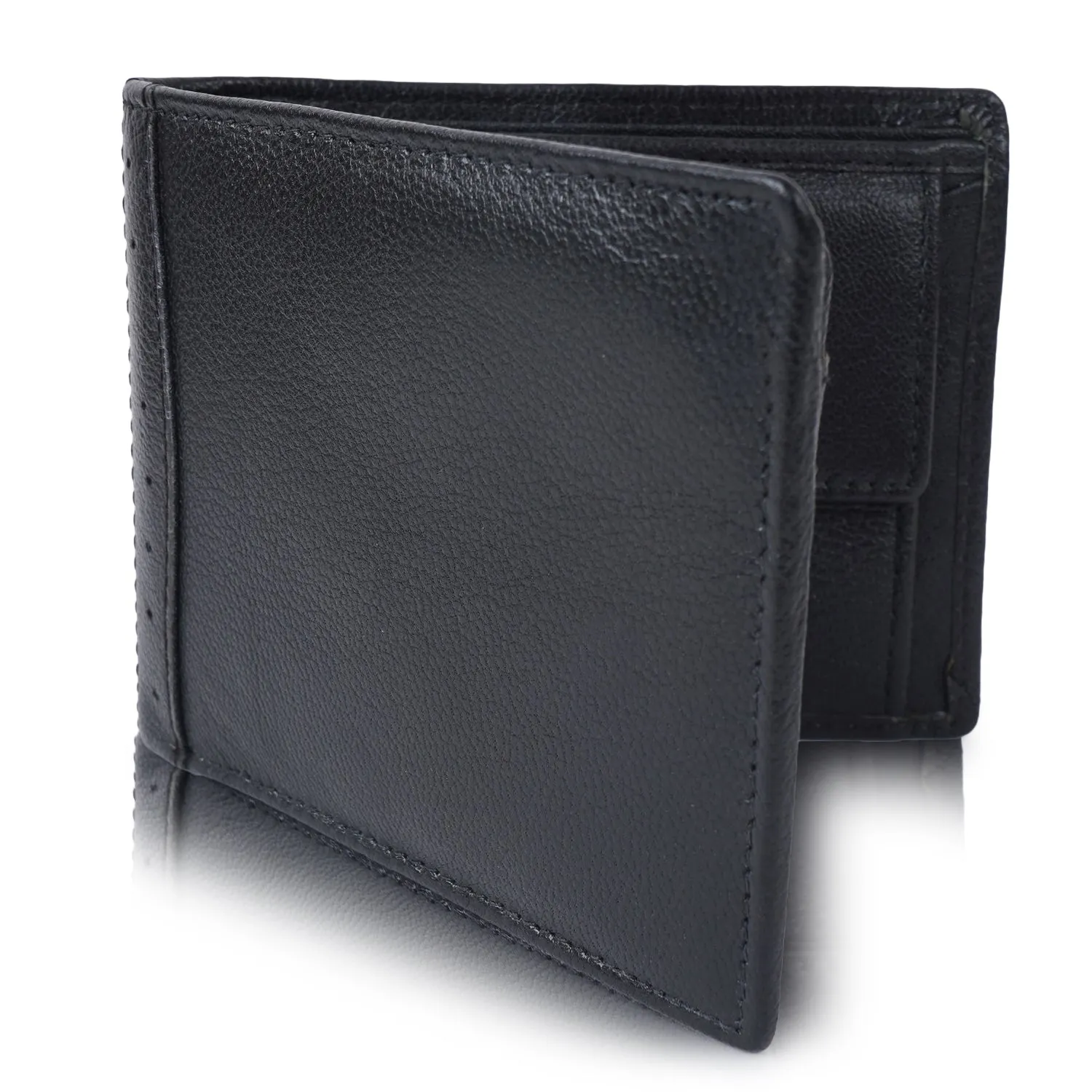 CIMONI Genuine Leather Nappa men wallet Black