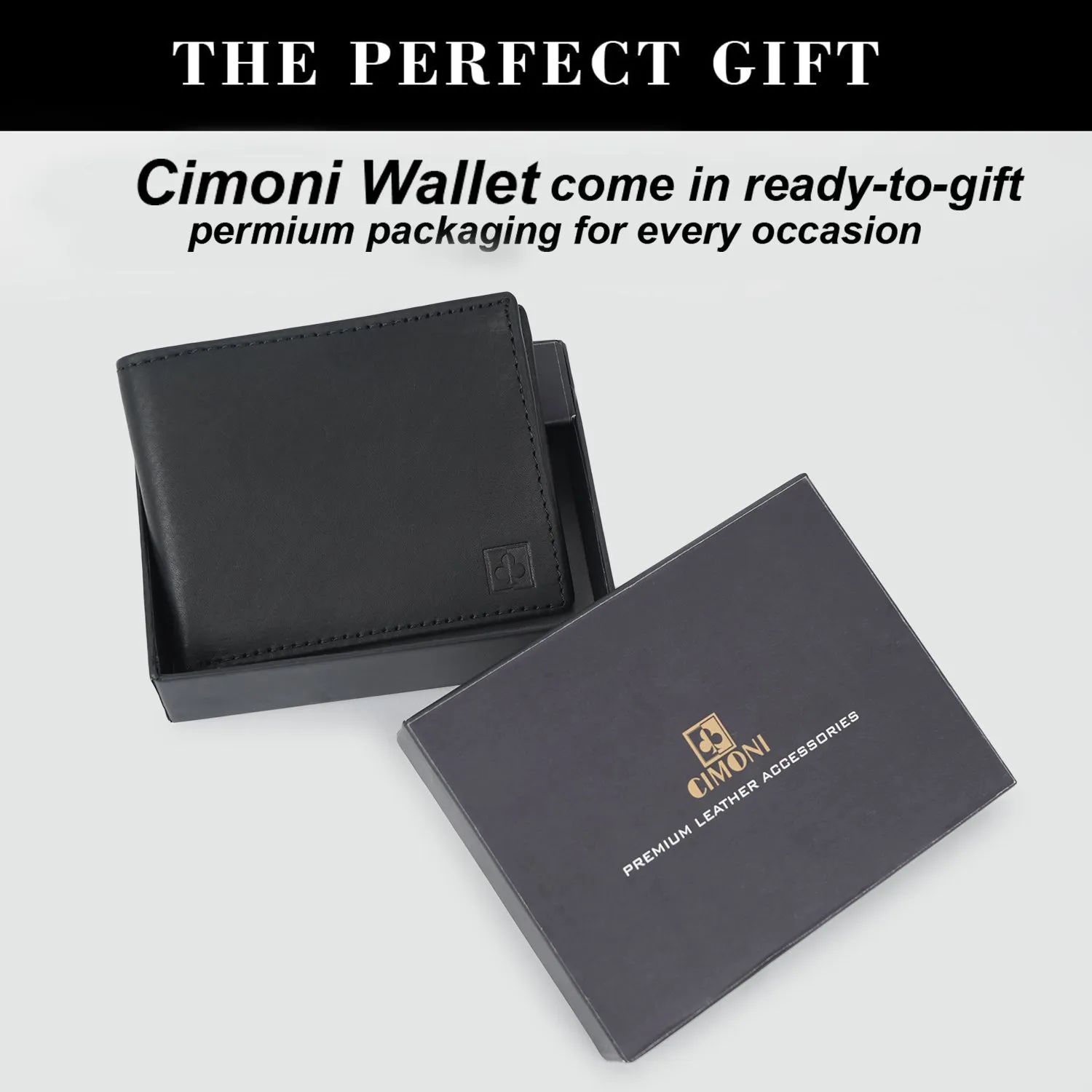 CIMONI Genuine Leather Wallet for Men I Ultra Strong Stitching I 5 Credit Card Slots I 1 Currency Compartments I 1 Coin Pocket