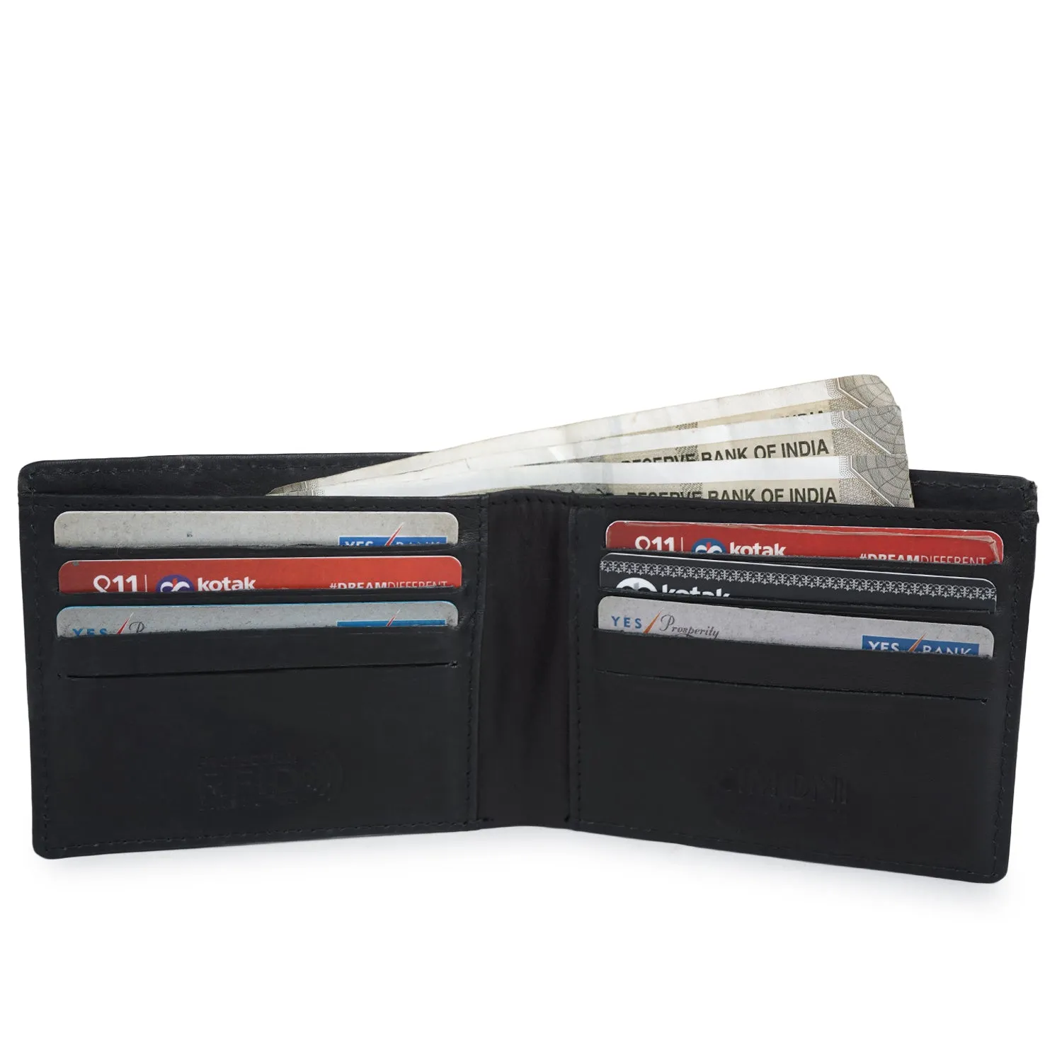 CIMONI PU Leather Stylish Credit/8 Debit Card Slots I 1 Currency Compartments Wallet for Men