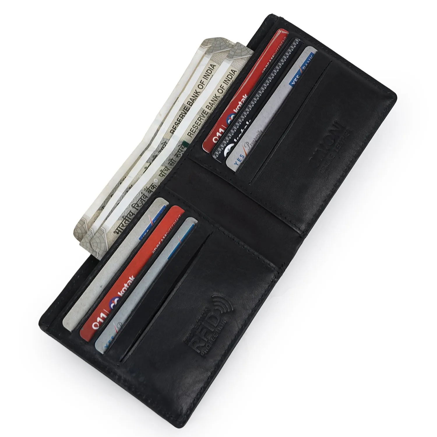 CIMONI PU Leather Stylish Credit/8 Debit Card Slots I 1 Currency Compartments Wallet for Men