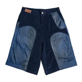 Corduroy Panel Shorts 'Navy'