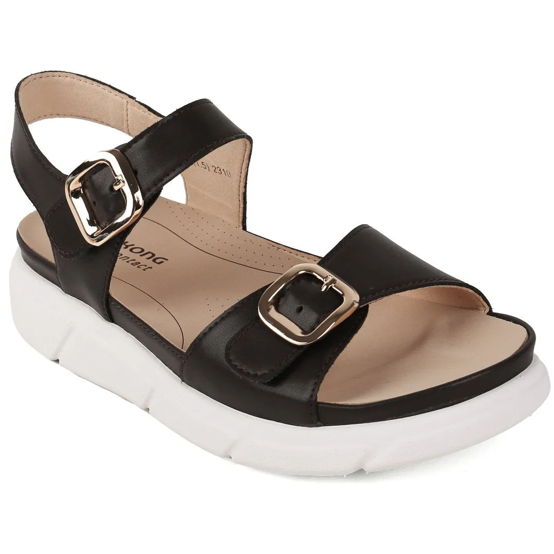 DR.KONG WOMEN REMOVABLE INSOLE SANDALS DK-S8000438-BLK(RP : $169)