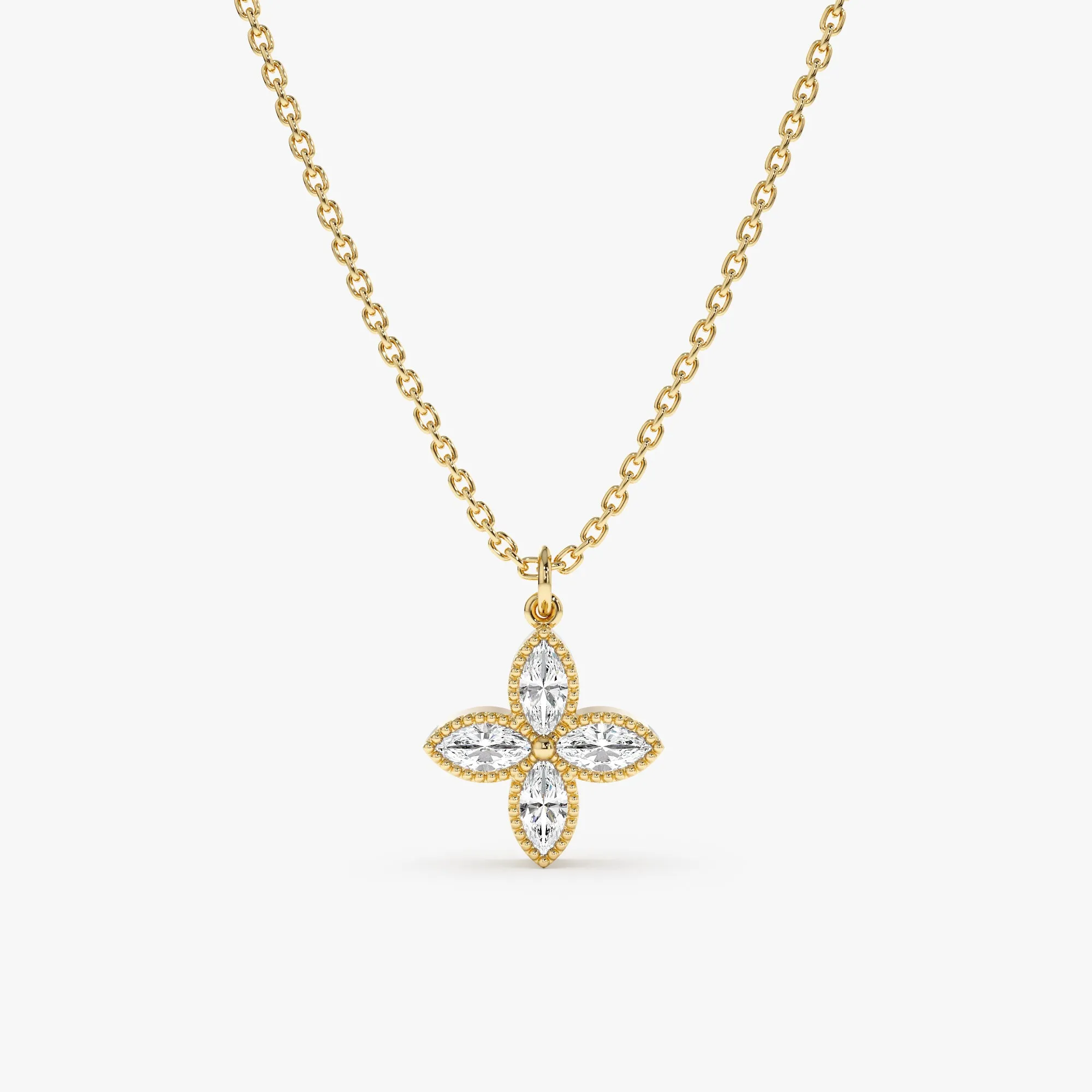 Four Leaf Clover Diamond Necklace, Leticia