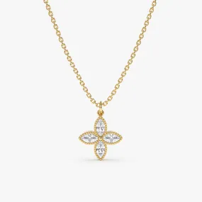 Four Leaf Clover Diamond Necklace, Leticia