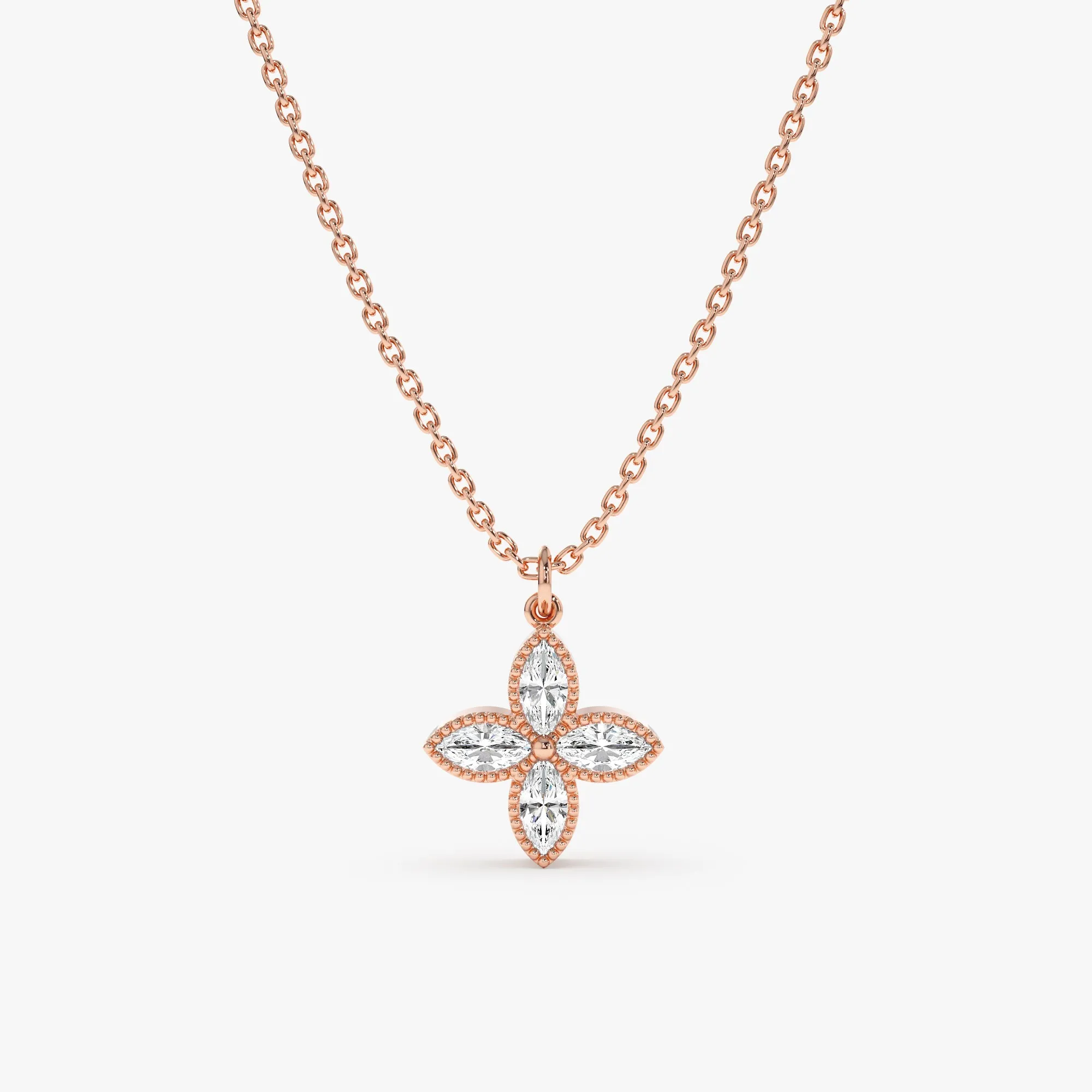 Four Leaf Clover Diamond Necklace, Leticia