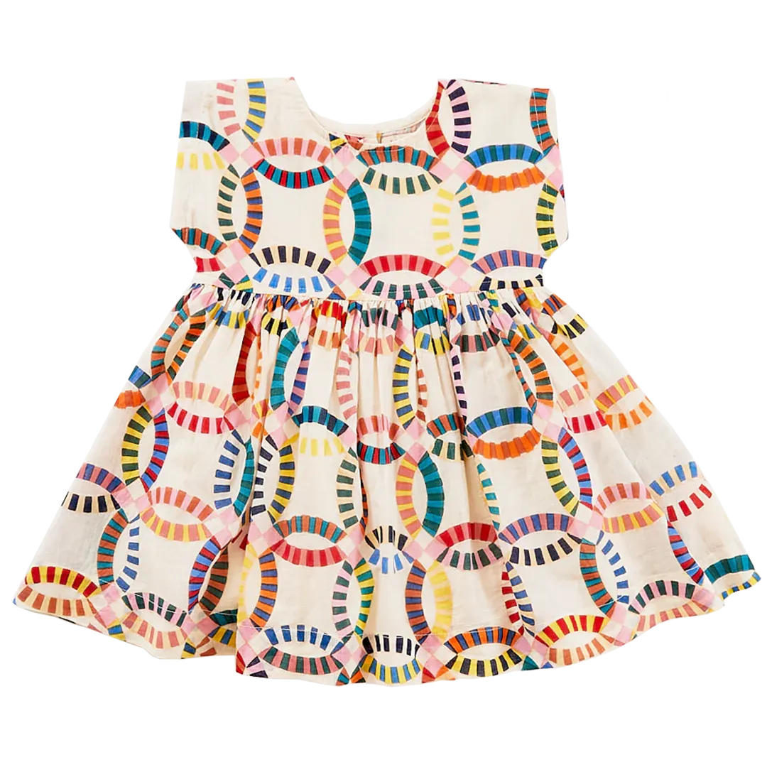 Girls Adaline Dress - Multi Quilt