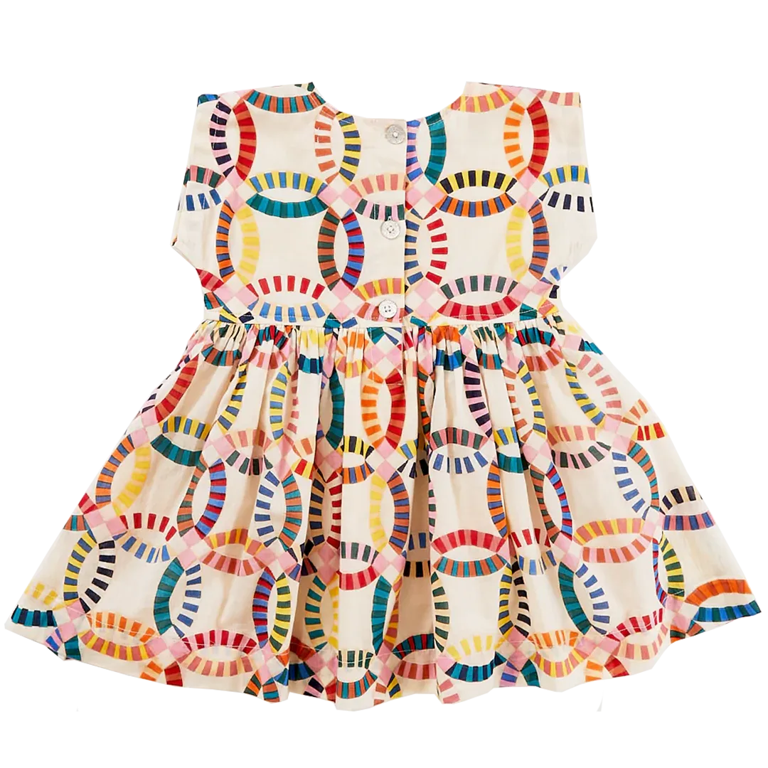 Girls Adaline Dress - Multi Quilt