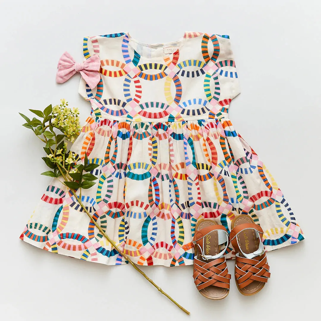 Girls Adaline Dress - Multi Quilt