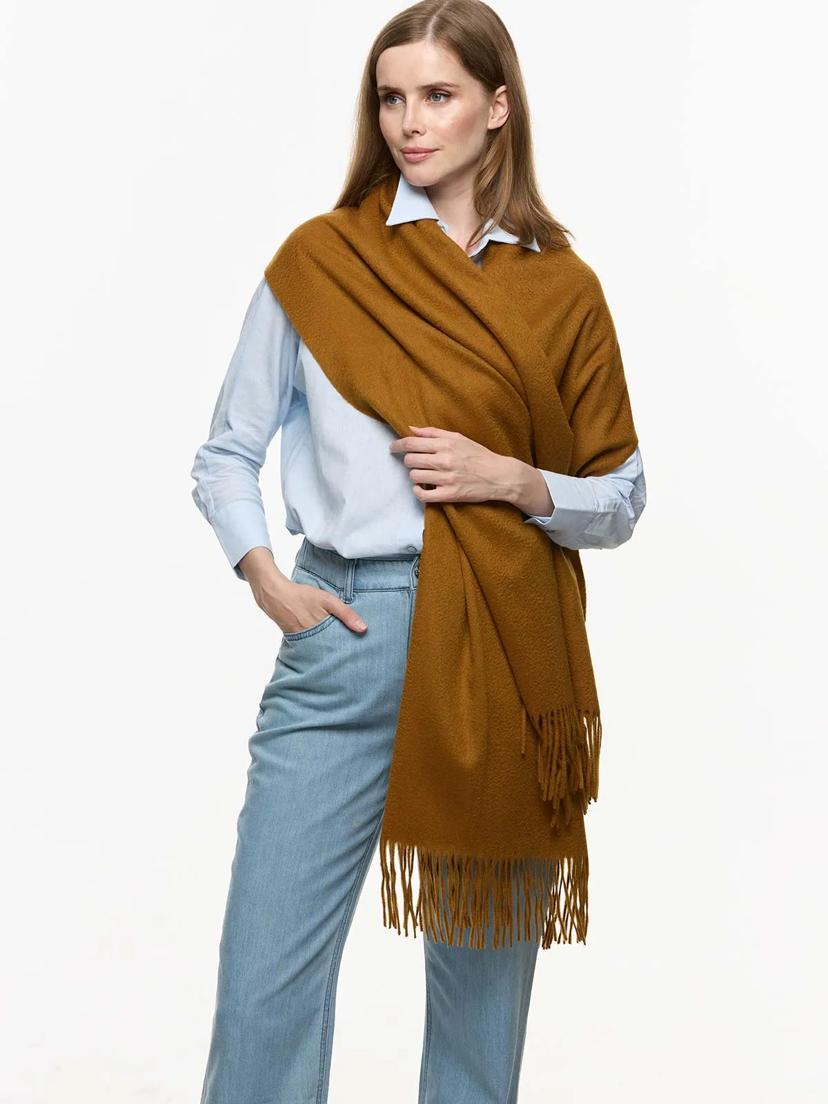 Golden Camel Cashmere Wrap