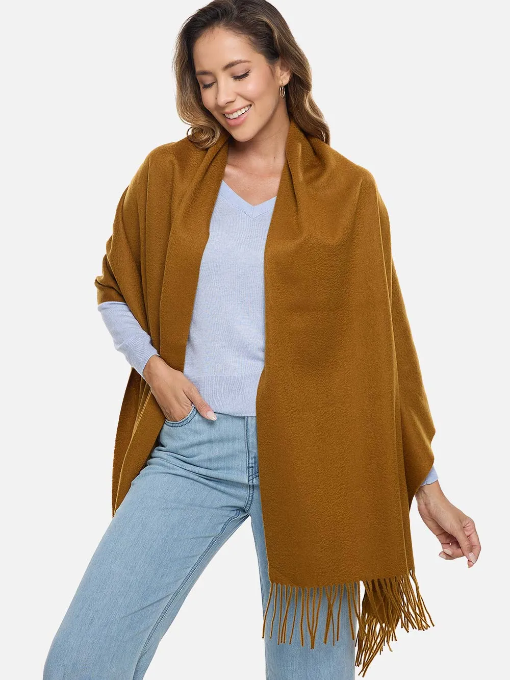 Golden Camel Cashmere Wrap