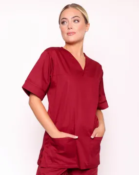 Howser Unisex Smart Scrub Tunic - Maroon