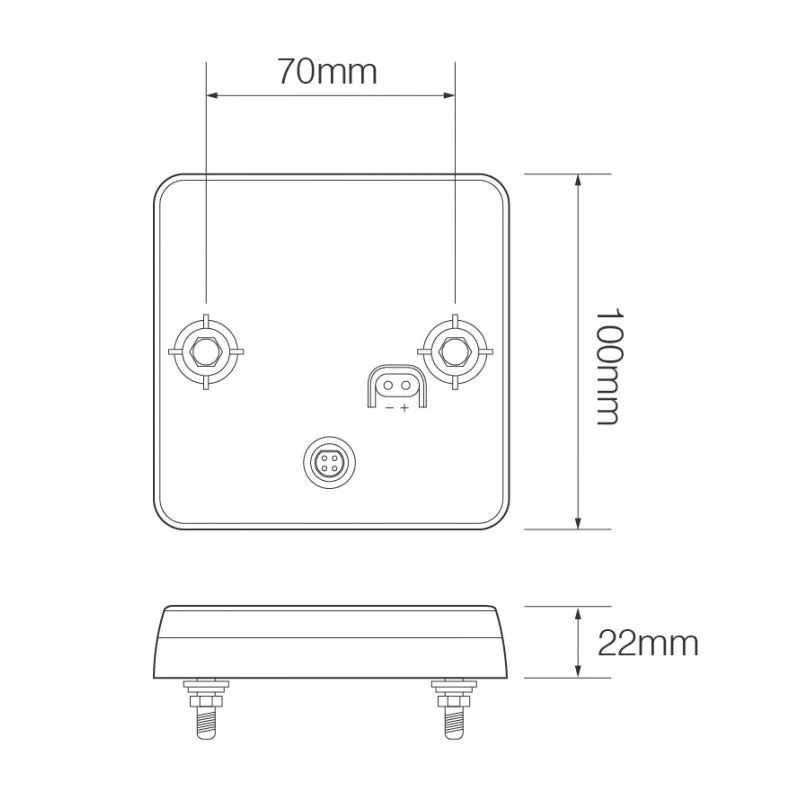 LED Trailer Lamps Kit / LED Autolamps 100 Series / Pack of 2 Lamps