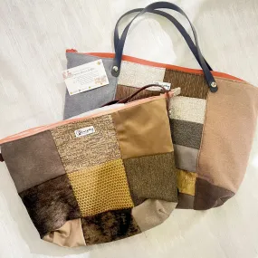 Lined Patchwork Shoulder Bags