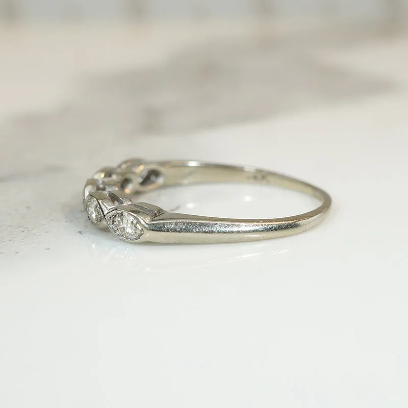 Lovely Vintage White Gold Diamond Band