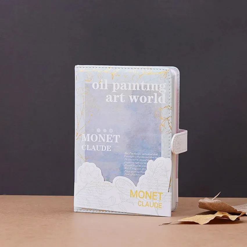 Monet Claude Leather Cover Magnetic Closure Notebook