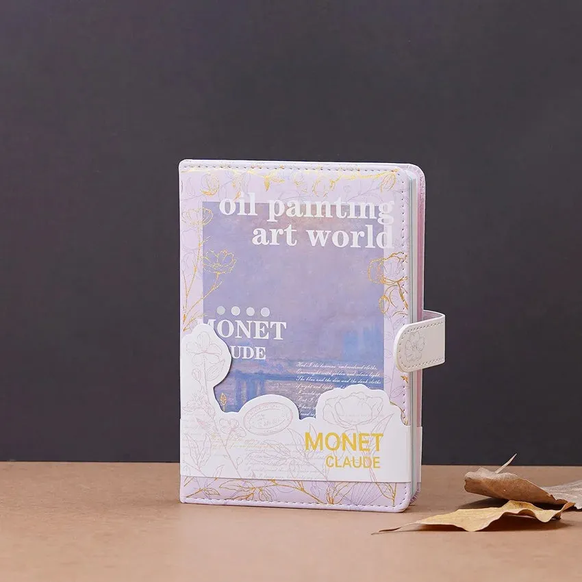 Monet Claude Leather Cover Magnetic Closure Notebook