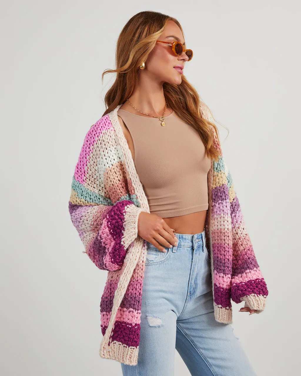 Oh Happy Day Pocketed Knit Cardigan