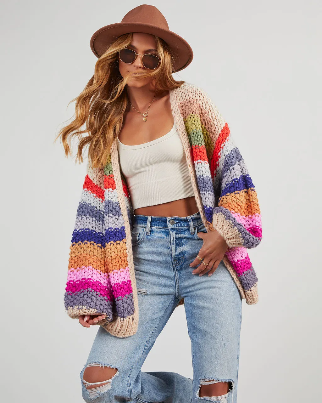 Oh Happy Day Pocketed Knit Cardigan