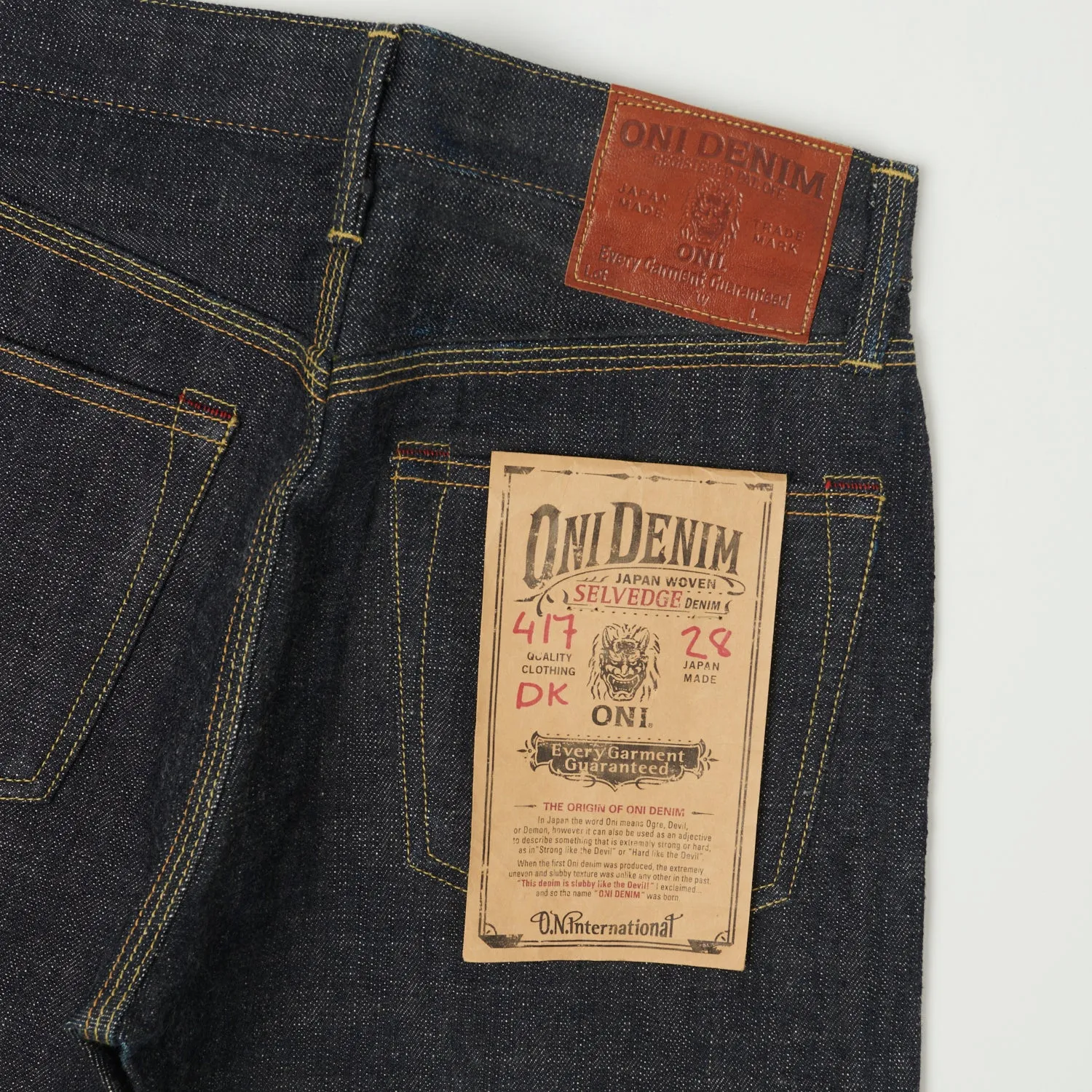 ONI 417DK 14oz Slim Straight Jean - Raw