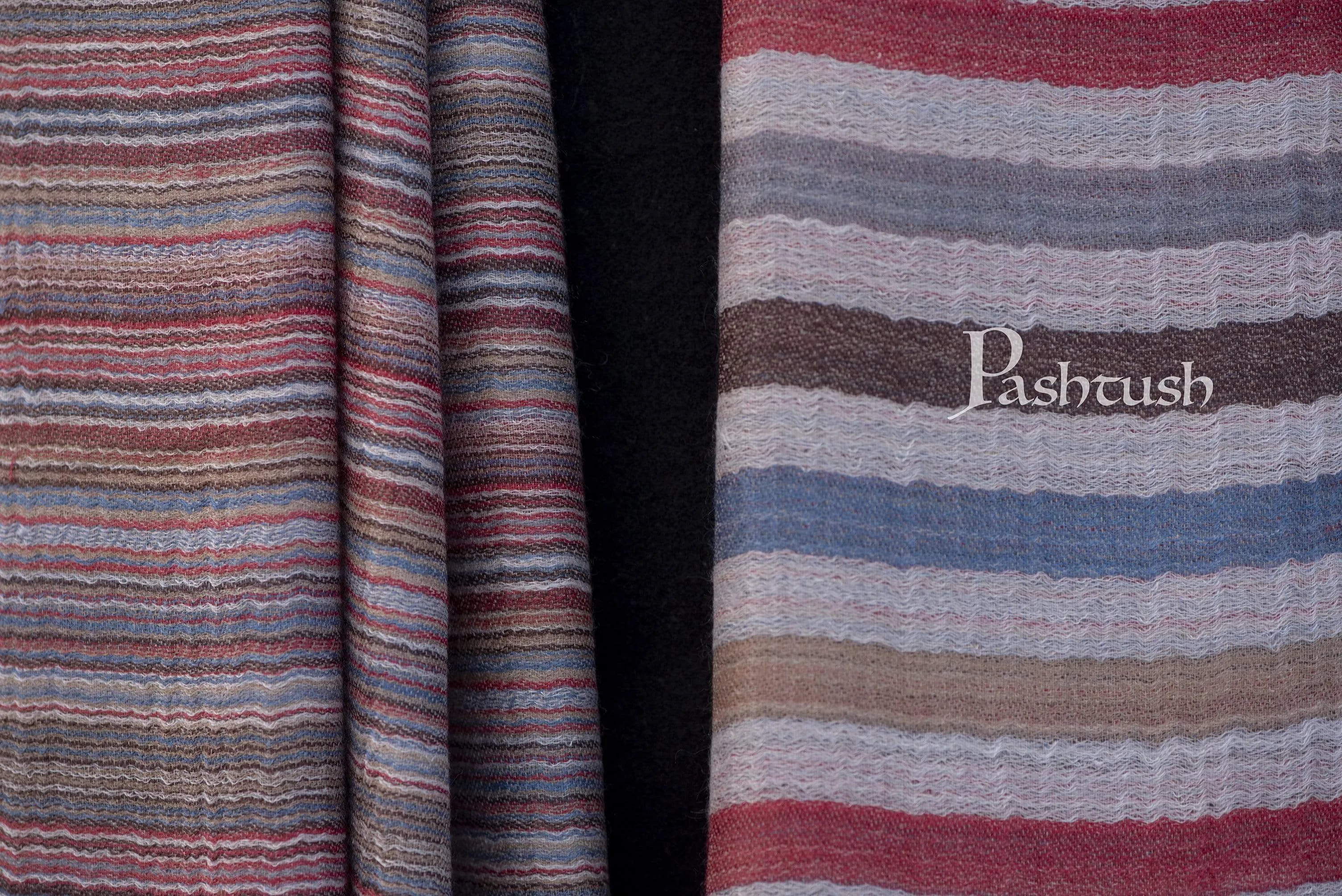 Pashtush Mens Cashmere - Wool, Reversible Muffler, Greyed Hues