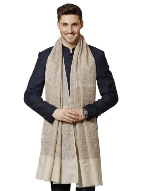 Pashtush Mens Fine Wool Ethnic Weave Stole