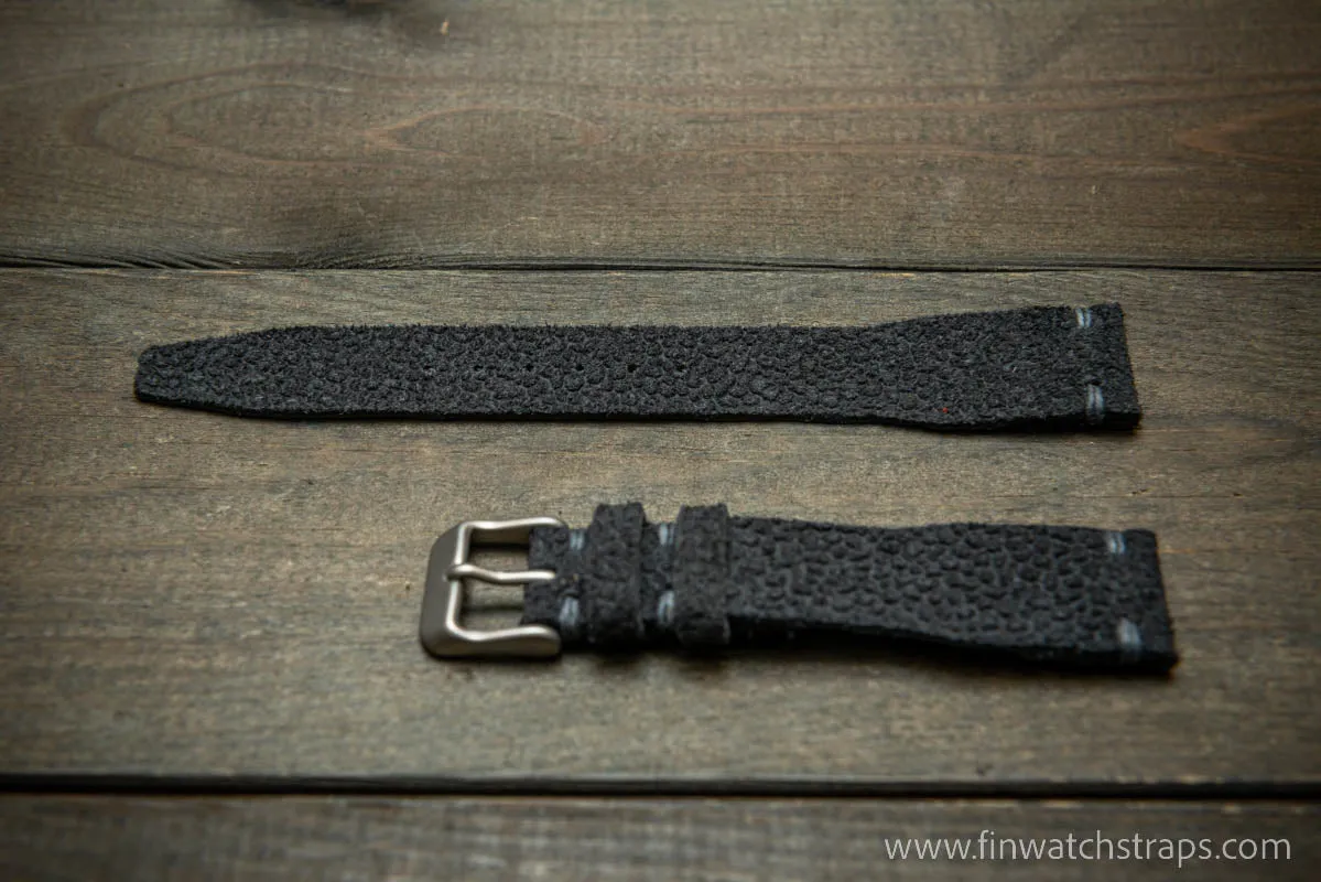 Pilot model Aviator vintage style, Watch Strap, Horween Grey Pebble grain watch strap, handmade in Finland, Limited edition.