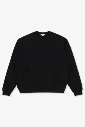 QUILTED CREWNECK - BLACK