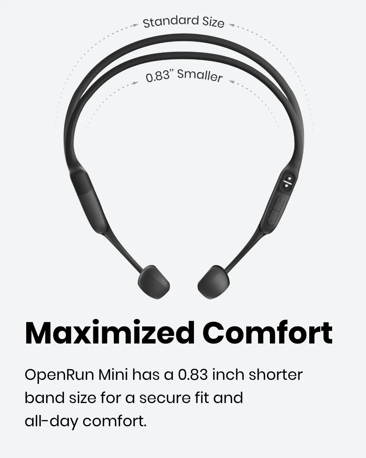 Shokz OPENRUN MINI Open-Ear Bone Conduction Bluetooth Headphones